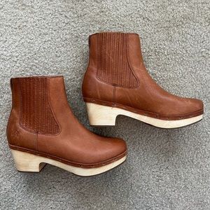 Frye chelsea clog boots